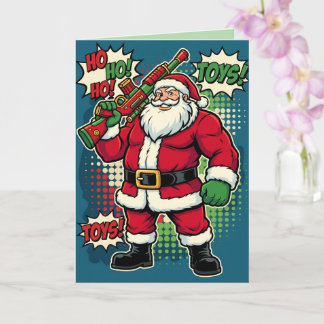 Cartes de Noël père Noël vilain et vacances ludiqu