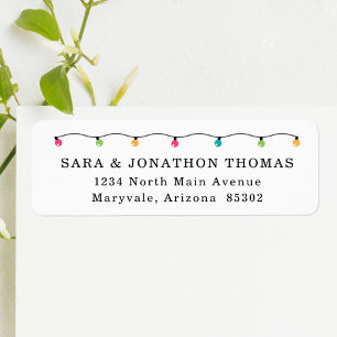 Cartes de Noël personnalisées Étiquettes d'adresse