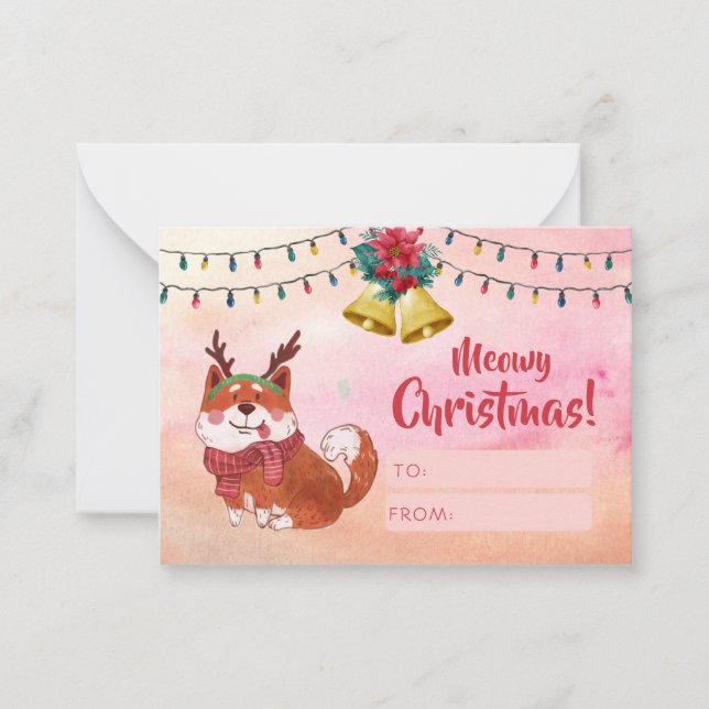 Cartes de Noël Personnalisées pour Amateurs de Chi (Devant)