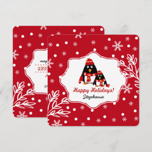 Cartes de Noël personnalisées pour petits pingouin