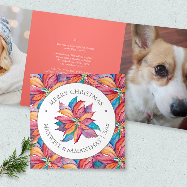 Cartes de Noël personnalisées uniques (Creative Christmas card templates with custom photo by Victoria Grigaliunas )