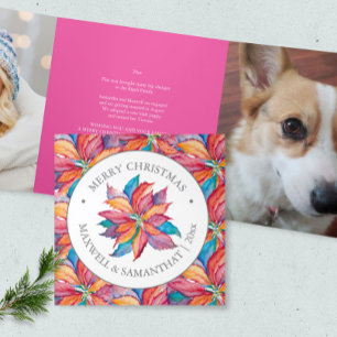 Cartes de Noël personnalisées uniques Rose