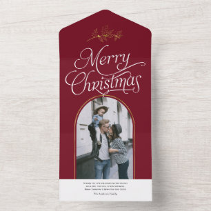 Cartes de Noël photo avec calligraphie élégante