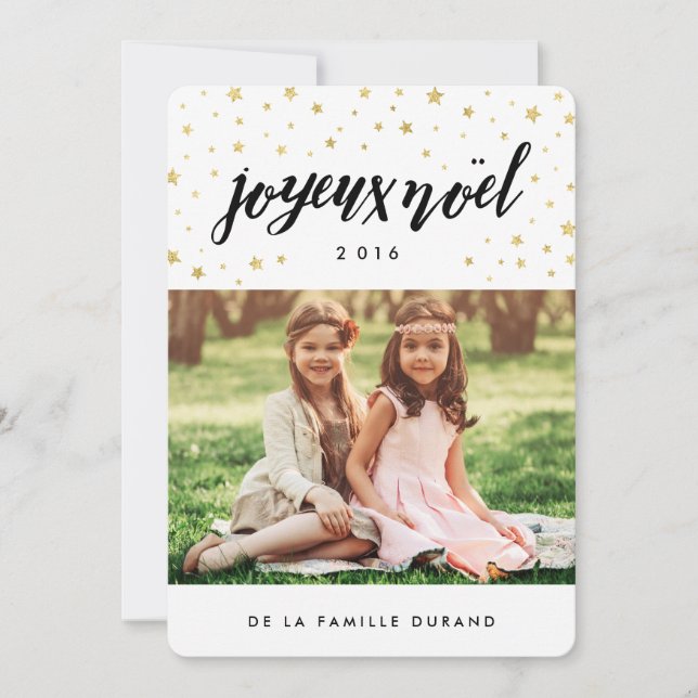 Cartes de noël photo | Joyeux Noel (Devant)