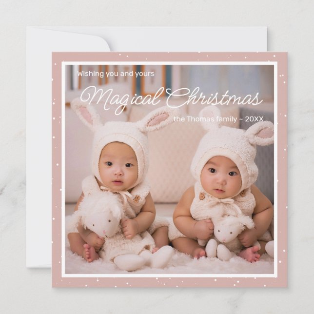 Cartes de Noël photo mignonnes (Devant)