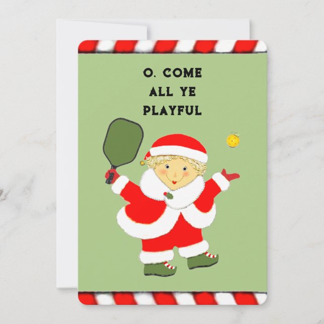Cartes de Noël Pickball (Devant)