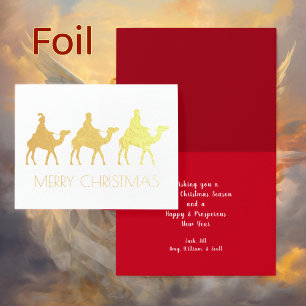 Cartes de Noël pliées en aluminium Trois Sages