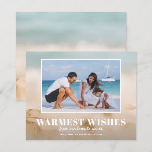 Cartes de Noël pour les photos de plage de sable e