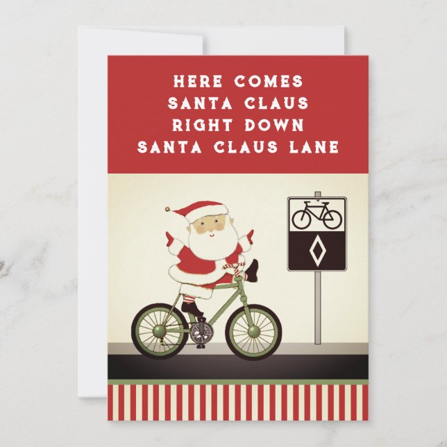 Cartes de Noël pour vacances à vélo (Devant)