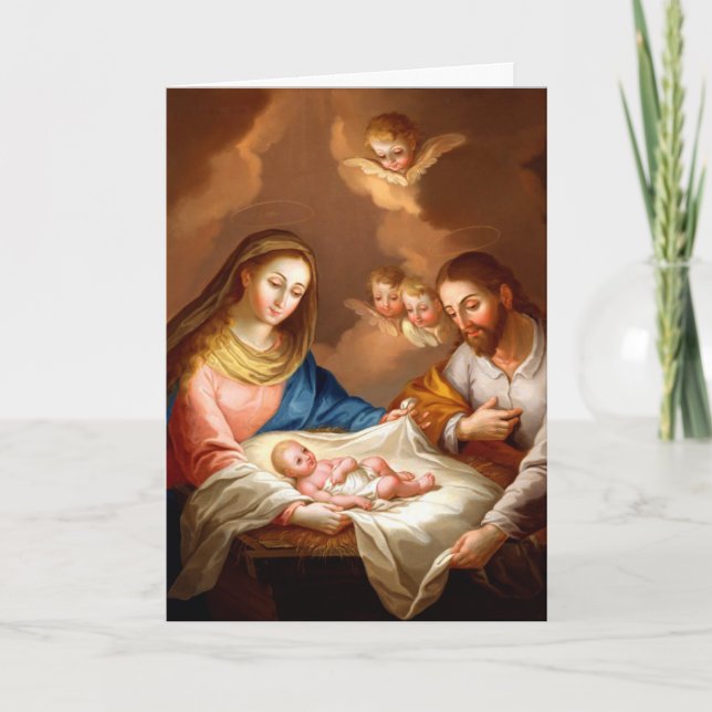 Cartes de Noël religieuses | Nativité 2 (Devant)