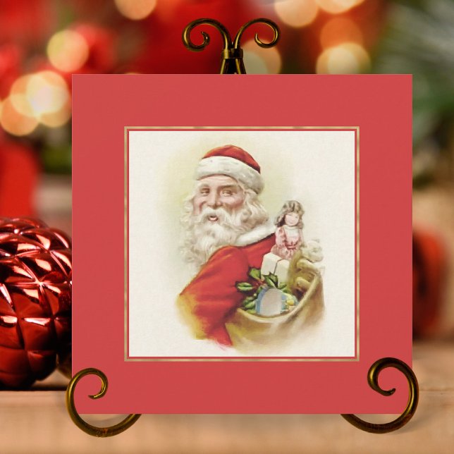 Cartes de Noël rétro du Père Noël vintage (vintage santa claus christmas cards,vintage santa claus,retro christmas cards,vintage christmas card)