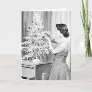 CARTES DE NOËL RÉTRO EN MÉTAL ALUMINIUM