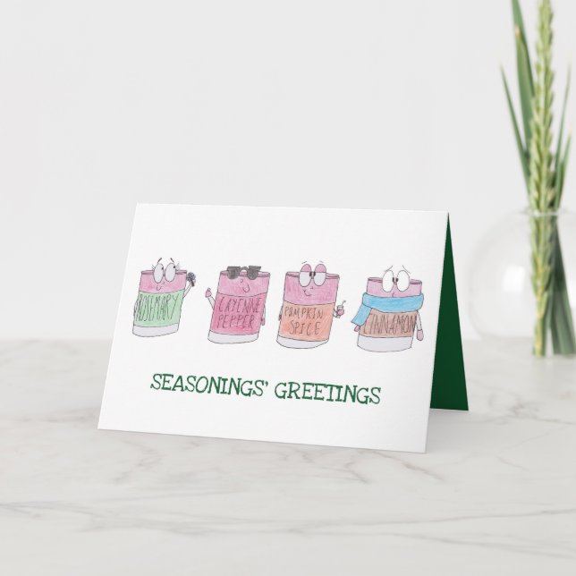 Cartes de Noël Saisons Saisons Bonjour (Devant)