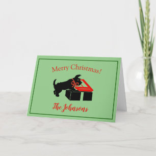 Cartes de Noël Scottie Chien Blond à l'intérieur d