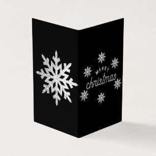 Cartes de Noël Silver Parties scintillant Snowflak