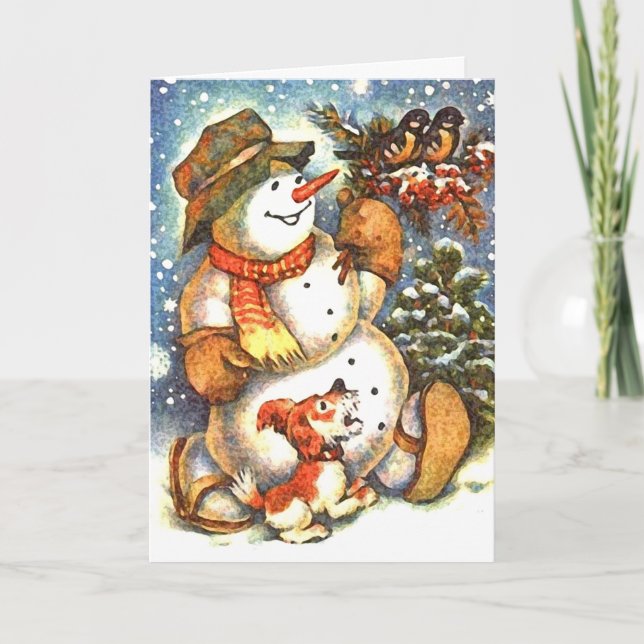 Cartes de Noël Snowman (Devant)