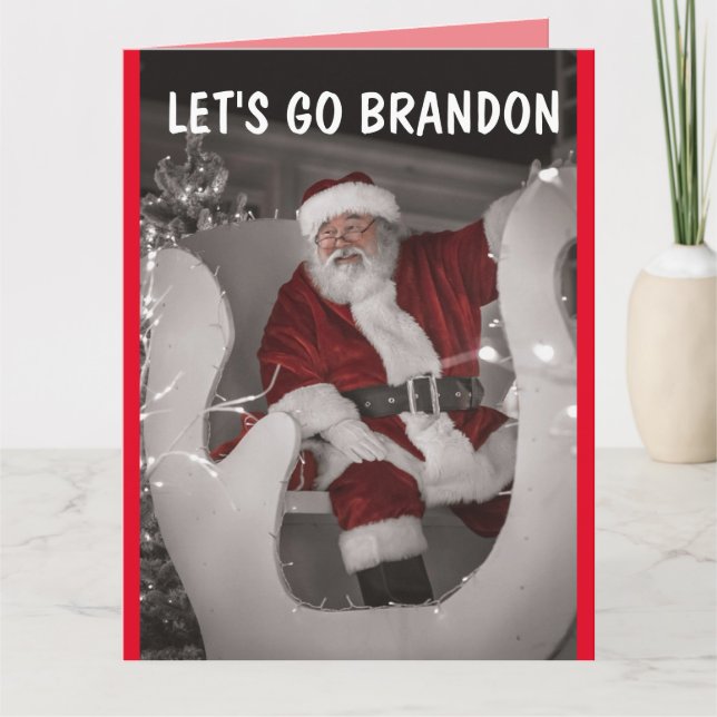 Cartes de Noël SURDIMENSIONNÉES LET'S GO BRANDON (Devant)