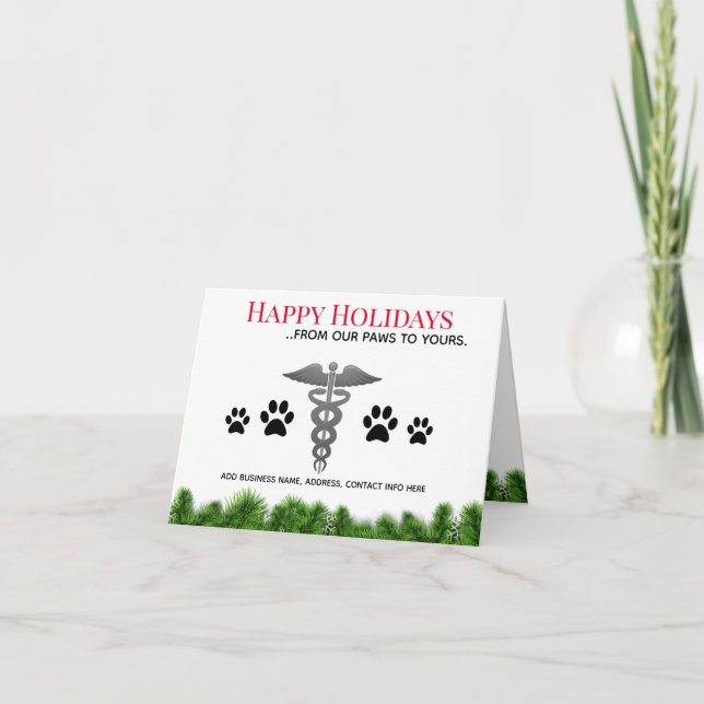 Cartes de Noël vétérinaires (Devant)