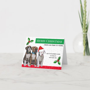 Cartes de Noël vétérinaires, chien