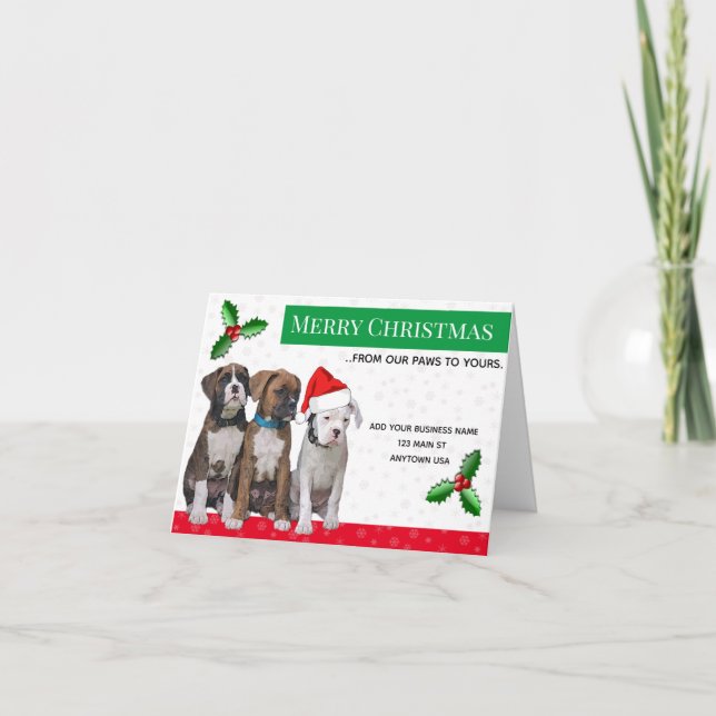Cartes de Noël vétérinaires, chien (Devant)