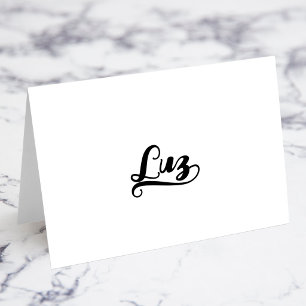 Cartes de nom avec fioriture Z Bold Brush Script