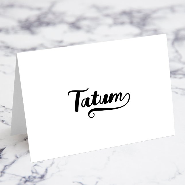 Cartes de nom avec lettrage gras Brush Script M Sw (Bold Brush Script M Swash Name Place Cards)