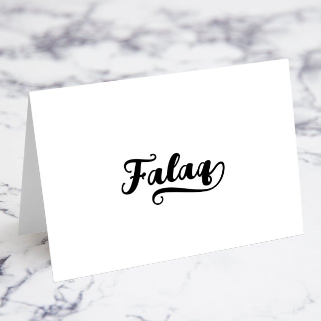 Cartes de nom avec lettrage gras Brush Script Q Sw (Bold Brush Script Q Swash Name Place Cards)