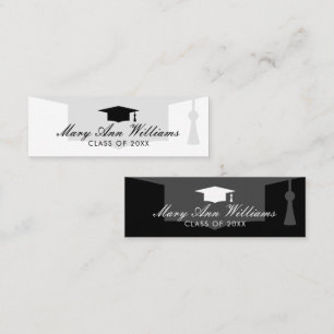 Cartes de nom de diplômé élégantes avec logo de to