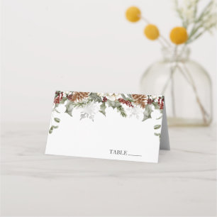 Cartes de nom de flocons de neige persistants d'hi