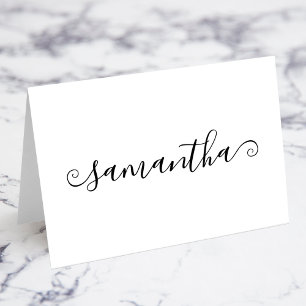 Cartes de nom de lieu à signature en lavis bouclé