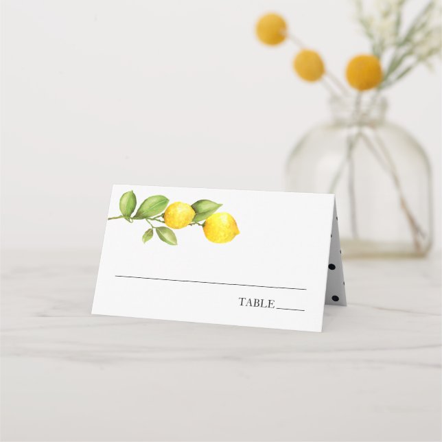 Cartes de nom de lieu de Main Squeeze Lemon (Devant)