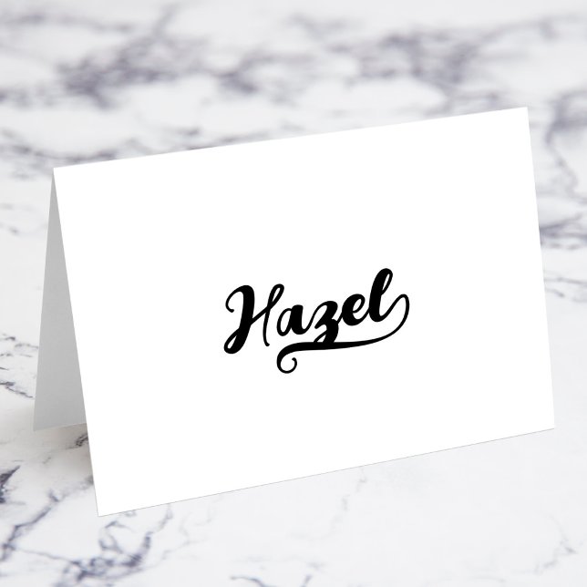 Cartes de nom de lieu en écriture Bold Brush L Swa (Bold Brush Script L Swash Name Place Cards)