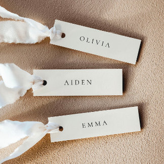 Cartes de nom de mariage crème