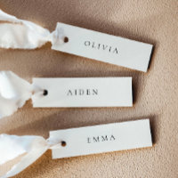 Cartes de nom de mariage en crème légère