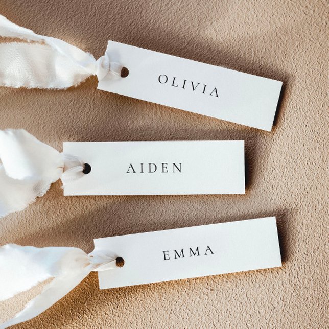 Cartes de nom de mariage minimalistes (Delivered untrimmed)