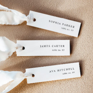 Cartes de nom de mariage minimalistes modernes