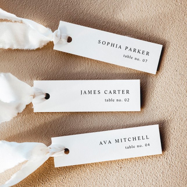 Cartes de nom de mariage minimalistes modernes (Delivered Untrimmed)