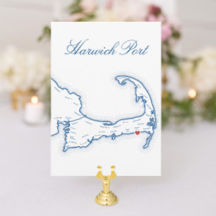 Cartes de nom du Mariage de Cape Cod modifiable