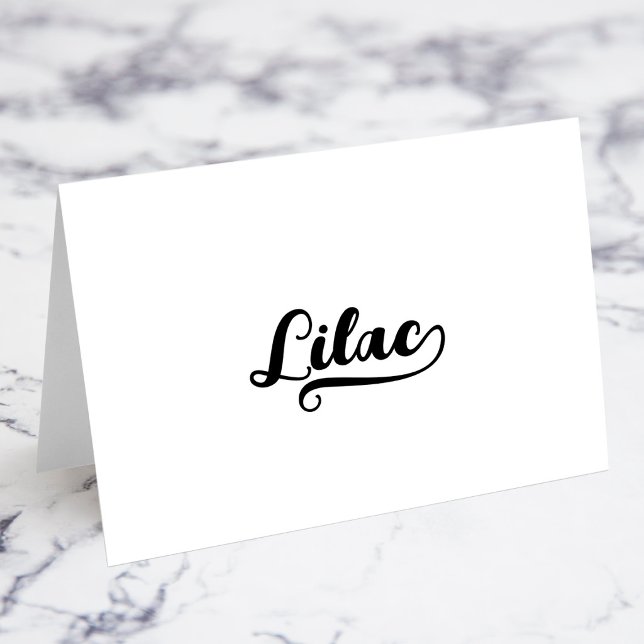 Cartes de nom et de lieu avec écriture Brush Scrip (Bold Brush Script C Swash Name Place Cards)
