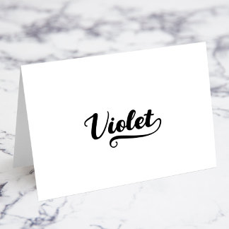 Cartes de nom et de lieu avec script Bold Brush T