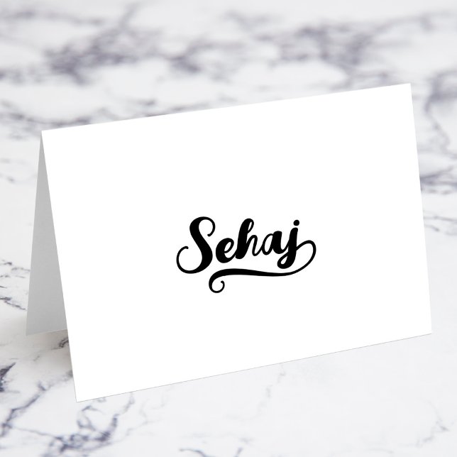 Cartes de nom et de lieu avec script Brush J Swash (Bold Brush Script J Swash Name Place Cards)