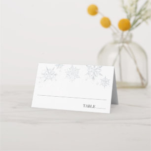 Cartes de nom et de place pour flocons de neige d'