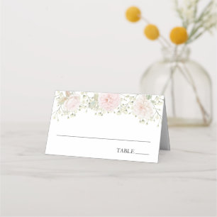 Cartes de nom Fleurs de bébé et Roses