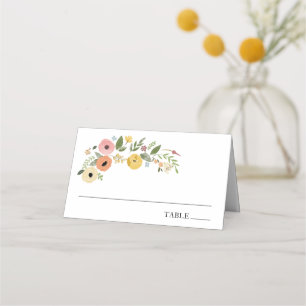 Cartes de nom florales Bohème Vintage
