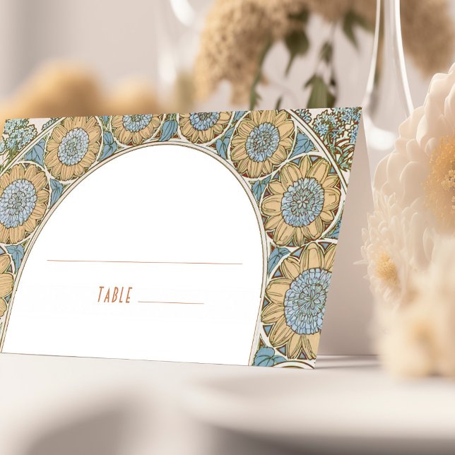 Cartes de nom Mariage Table Vintage Art Nouveau (Créateur téléchargé)