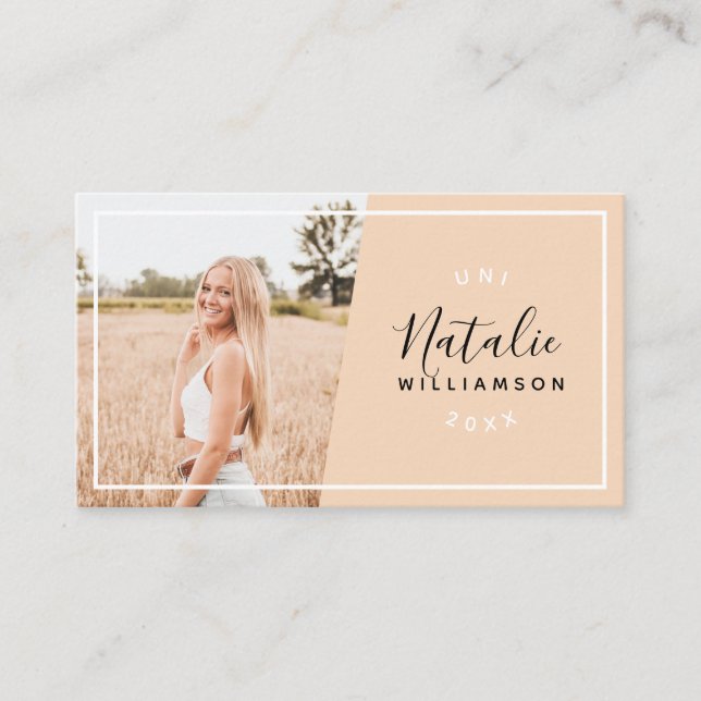 Cartes de nom pour la graduation de sable moderne (Devant)
