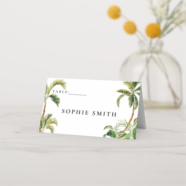 Cartes de nom Tropical Place Cards (Devant)