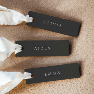 Cartes de Noms de Mariage Noir