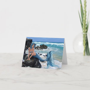 Cartes de note bleues de sirène