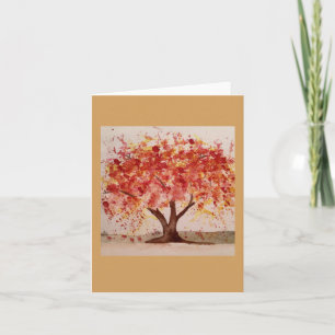 Cartes de note d'arbre d'automne